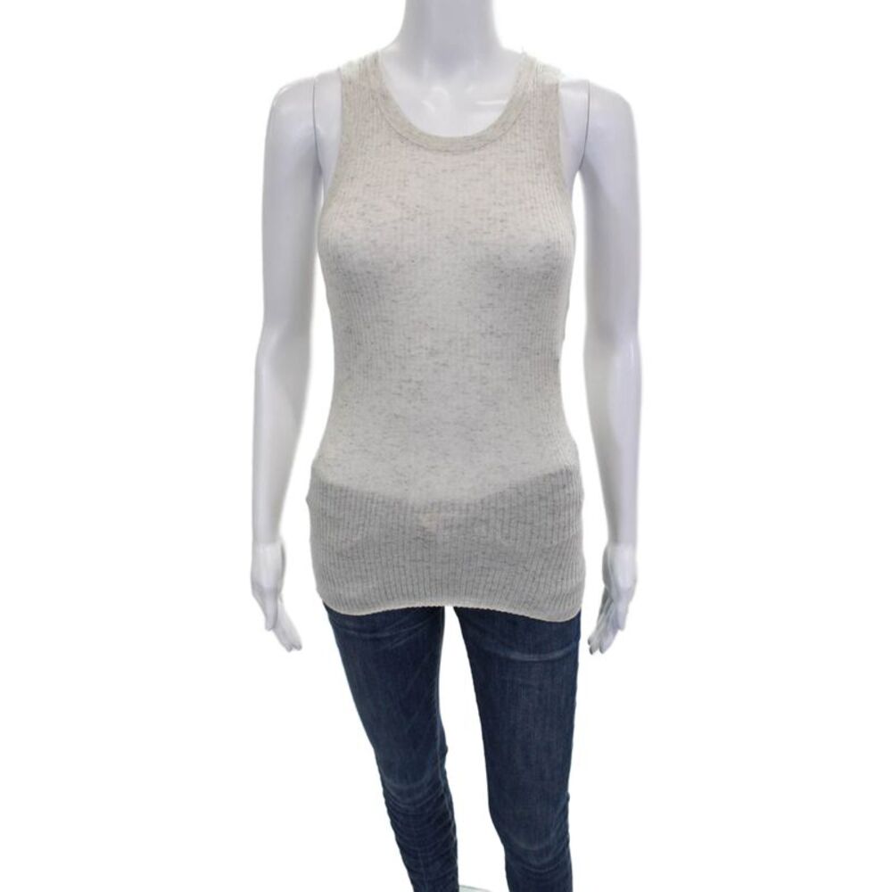 Cotton By Autumn Cashmere Women Gray Cotton Sleeveless Tank Size M